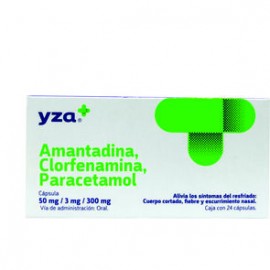 Yza Paracetamol/Amantadina/ 300Mg/50Mg/3Mg 24 Caps