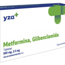 Yza Metformina/Glibenclamid 500Mg/2.5Mg